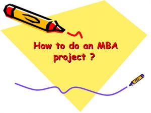 readymade MBA project